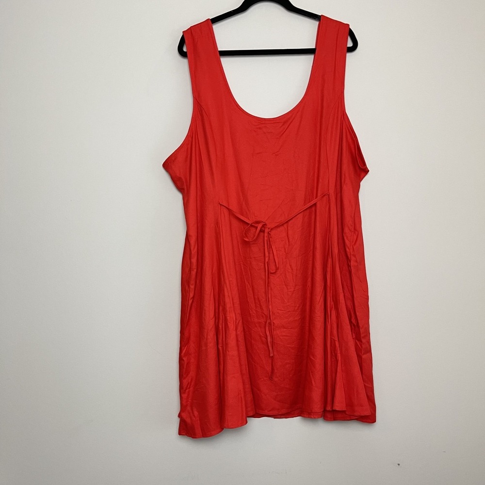 NWT Old Navy Fit & Flare Crepe Button Front Mini Dress Fan The Flame Women's XXL - Picture 3 of 7